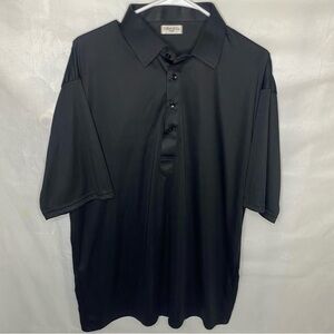 Collars & Co Polo Shirt Mens XL Black Dress Collar Performance Golf Polyester